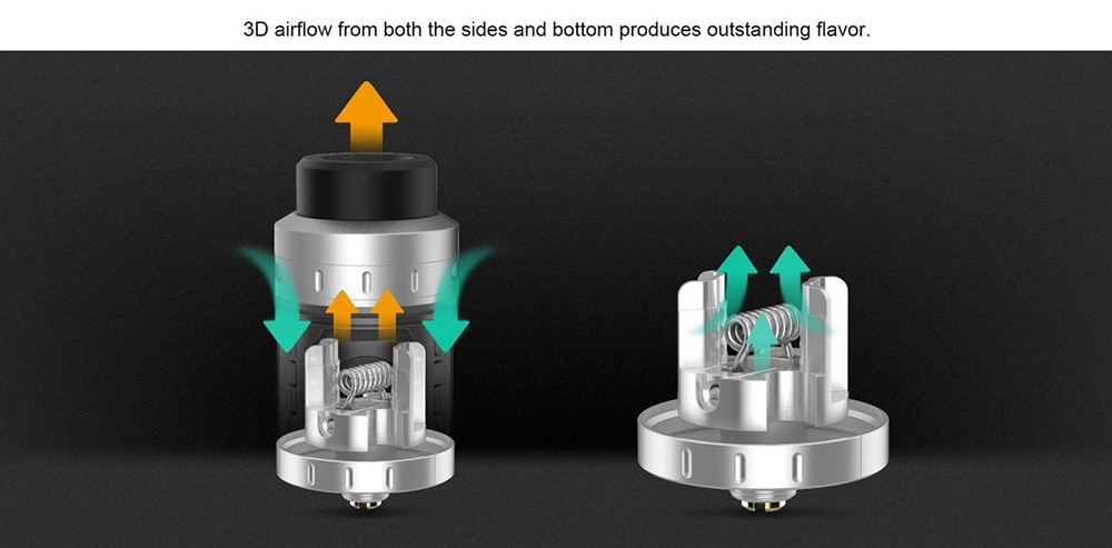 Original Geekvape Zeus RTA with Top Airflow / Leak Proof for E Cigarette - Black