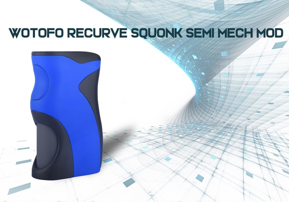 Wotofo Recurve Squonk Semi Mech Mod Supporting 1pc 18650 Battery for E Cigarette- Black