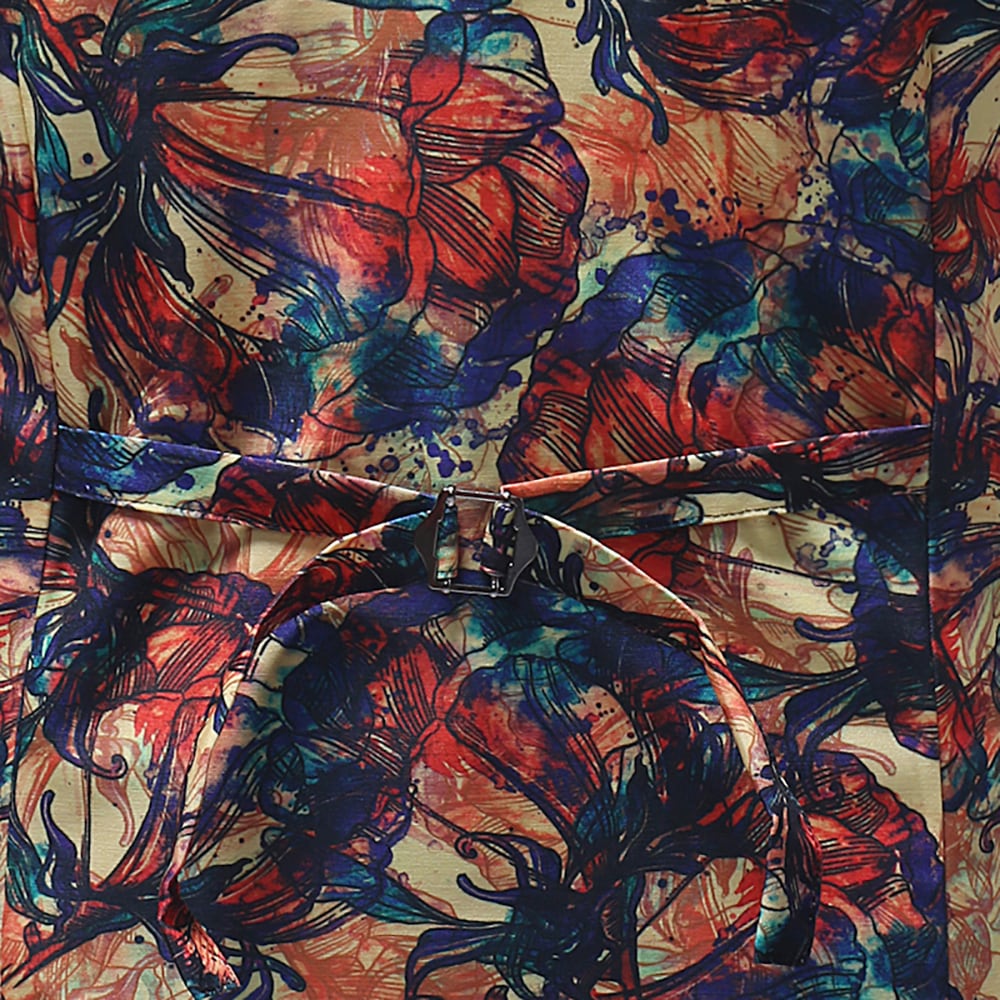 Plus Size Mens Casual Printed Waistcoat Suit Vest- Multi XL