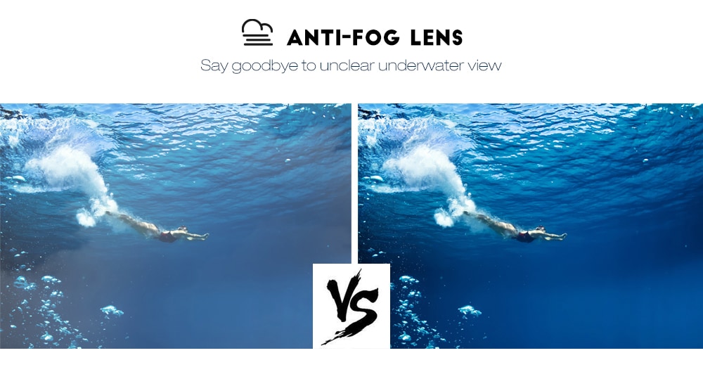 Xin Hang XH9120 Swimming Goggles Anti Fog Big Frame No Leaking- Black