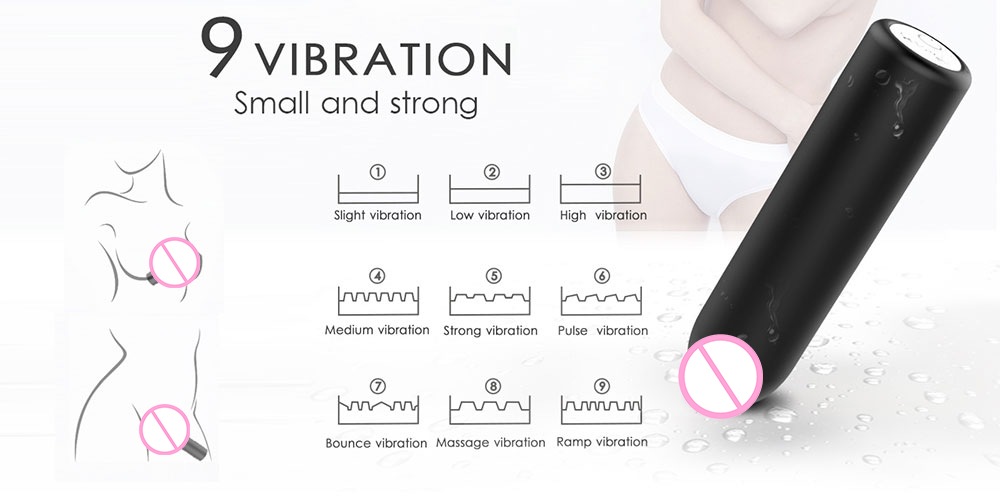 SHD - S102-2 SEED - RCT Adult Masturbation Electric Bullet Head Oscillator - Black