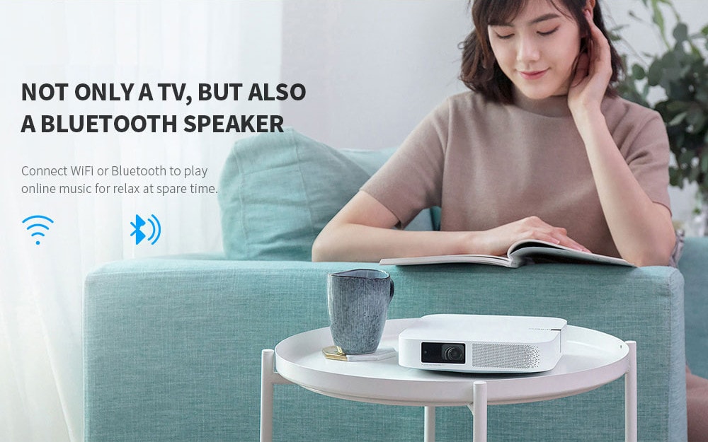 XGIMI Z6 700 Ansi Lumens DLP Projector Home Theater 1080P Full HD Support 3D WiFi Mirroring Display- White