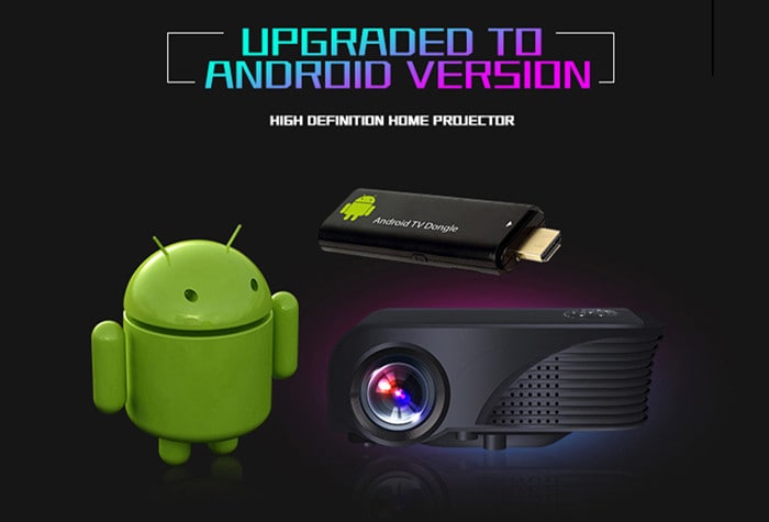 S320 LCD Projector 1800 Lumens 800 x 600 Pixels 1080P Media Player- Black US Plug