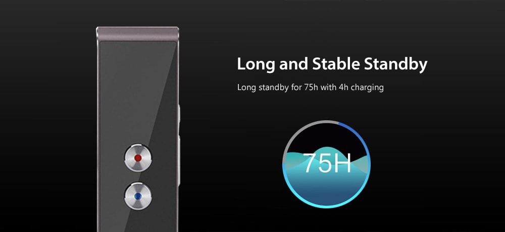 T8 Real Time Multi Language Translator Speech / Text Translation Device with APP- Smokey Gray
