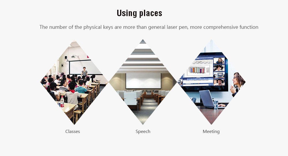 TK704 Multimedia USB Wireless PPT Presenter with Laser Pointer Remote Control Flip Pen- Black
