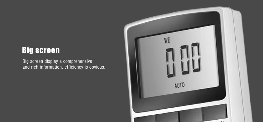 Timing Socket Large Screen Timer Kitchen Switch Electronic Timer- White EU Plug