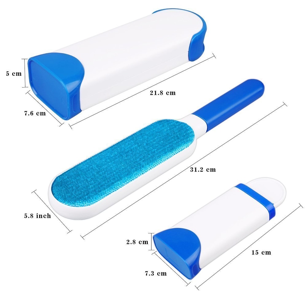 Reusable Pet Fur Lint Remover Portable Travel Size Hair Cleaner Brusher- Blue Reusable Pet Fur Lint Remover Portable Travel Size Hair Cleaner Brusher- Blue