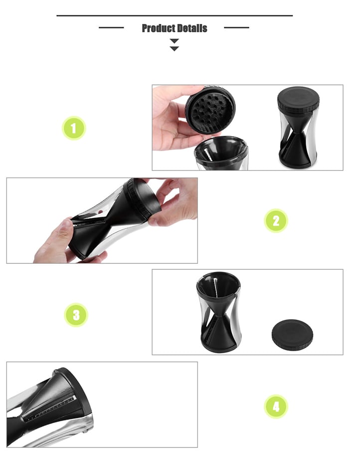 Rotating Fruit Melon Planer Vegetable Cutter Benliner Chopper Kitchen Home Necessary- Black