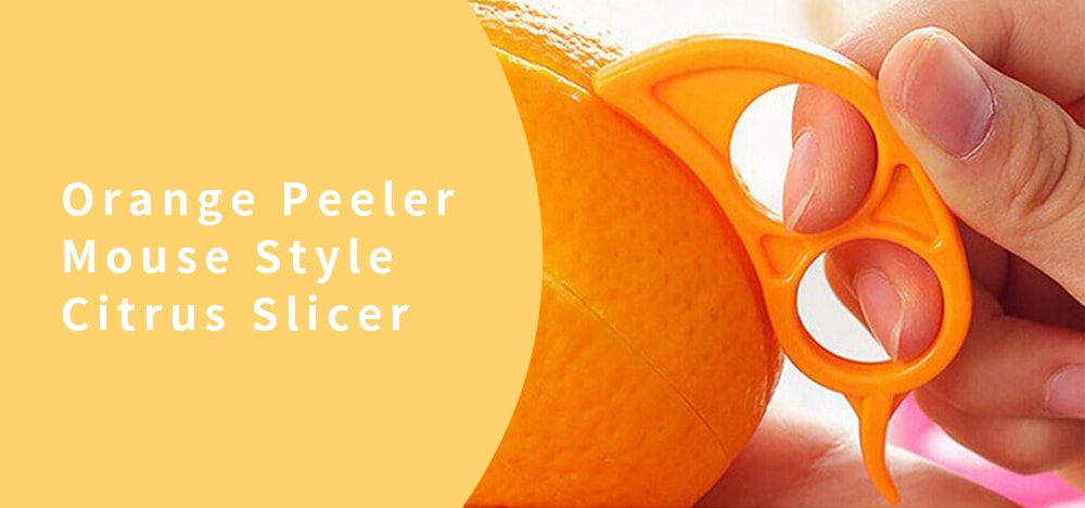 Creative Orange Peeler Mouse Style Citrus Slicer- Orange