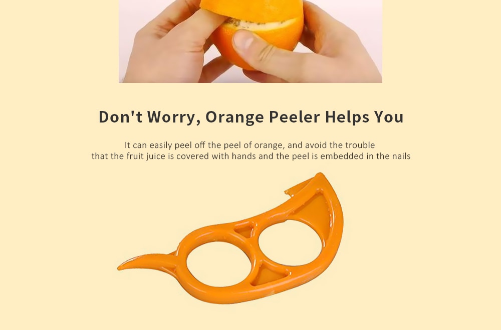 Creative Orange Peeler Mouse Style Citrus Slicer- Orange
