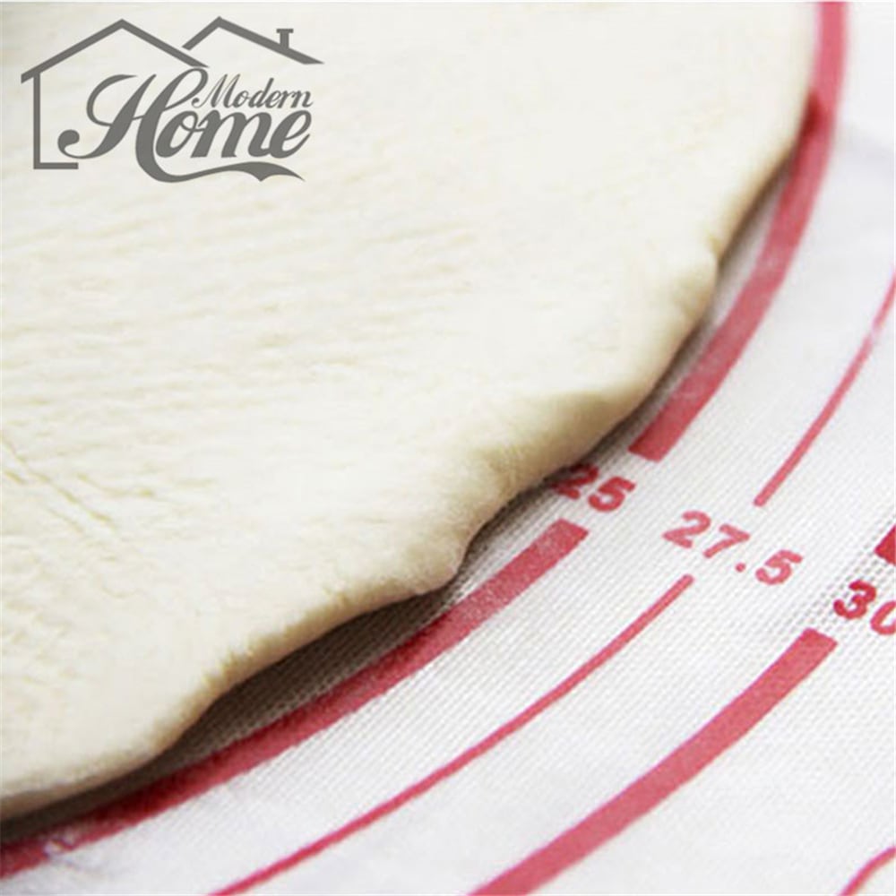Silicone Baking Mats Sheet Pizza Dough Pastry Kitchen Gadgets Cooking Tools- Red 26*29cm