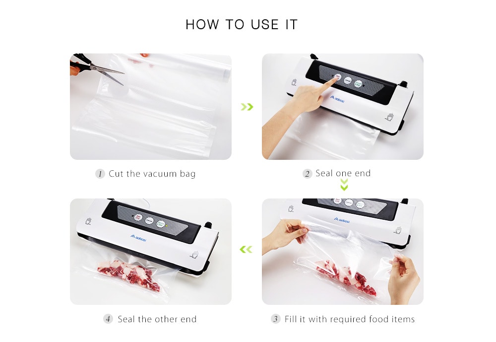 Tripod Food Fresh-keeping Bag Vacuum Seal Roll- Transparent 15 x 500cm