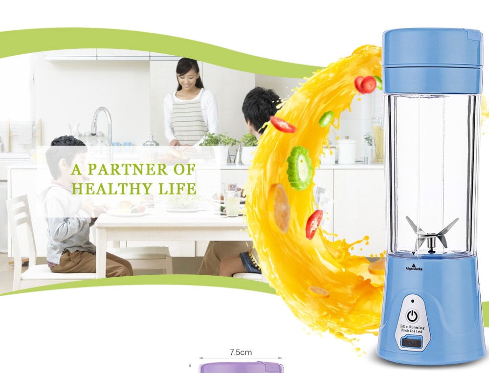 USB Charge Healthy Fruit Stirring Multifunctional Juicer Cup- Green