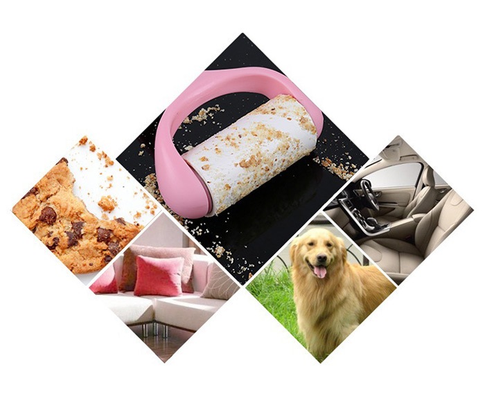 Pet Hair Cleaning Lint Sticking Dust Catcher Lint Roller- Pink
