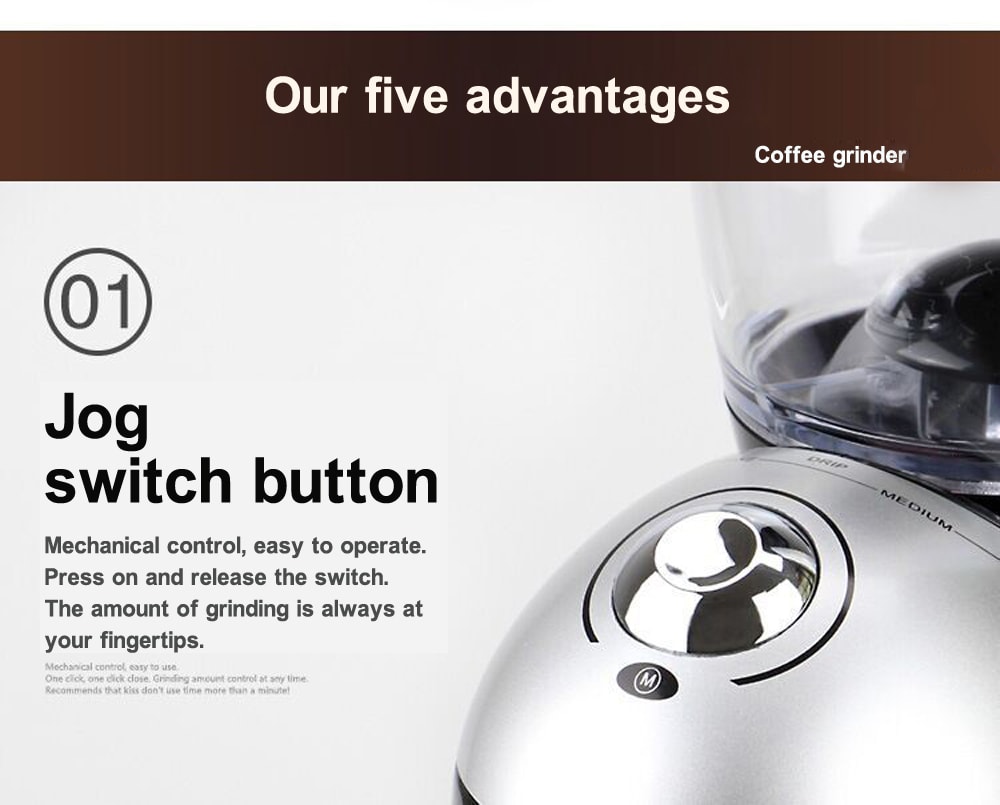 PM-93 Household Coffee Grinder Small Electric Grinder- Black PM-93 Household Coffee Grinder Small Electric Grinder- Black