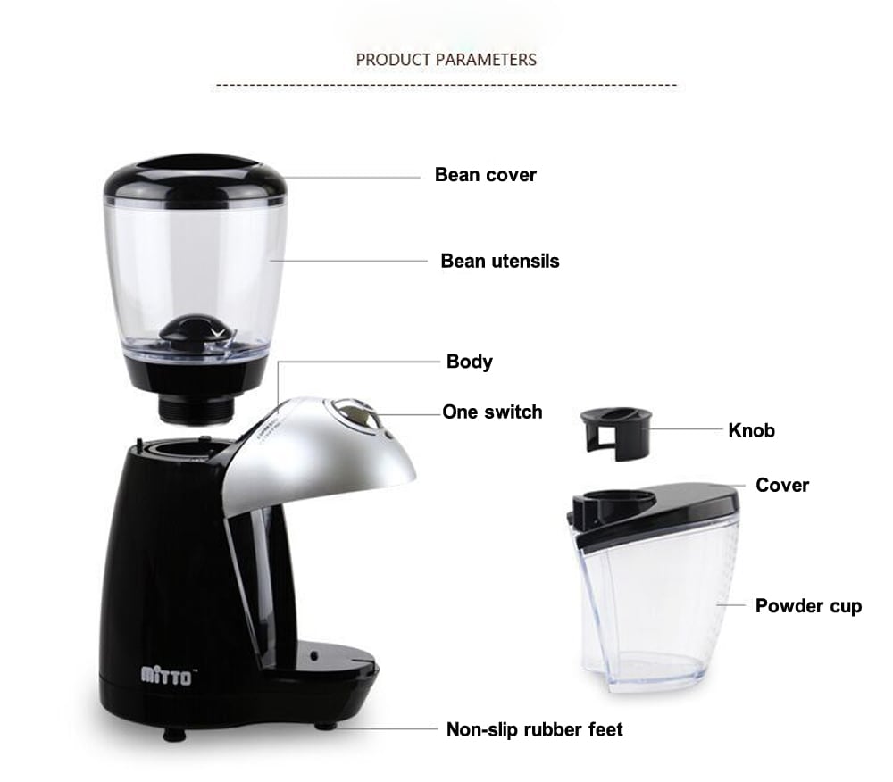 PM-93 Household Coffee Grinder Small Electric Grinder- Black PM-93 Household Coffee Grinder Small Electric Grinder- Black