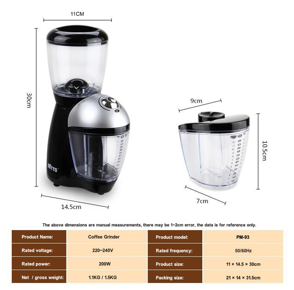 PM-93 Household Coffee Grinder Small Electric Grinder- Black PM-93 Household Coffee Grinder Small Electric Grinder- Black