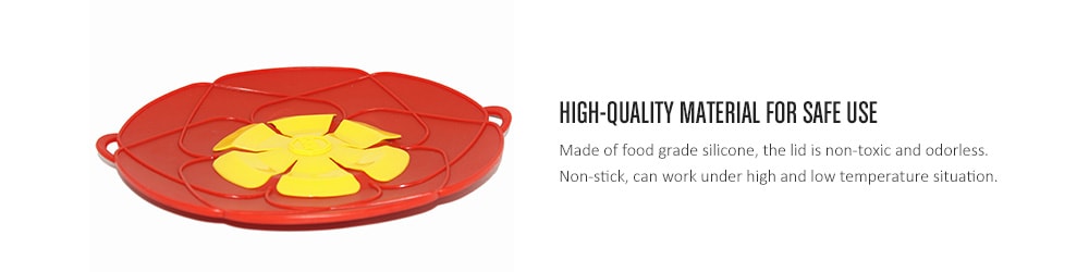 26CM Dust-proof Silicone Anti-overflow Lid- Ocean Blue