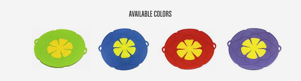 26CM Dust-proof Silicone Anti-overflow Lid- Ocean Blue