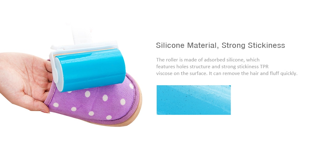 Washable Fluff Remover Pet Hair Sticky Picker Lint Roller- Day Sky Blue