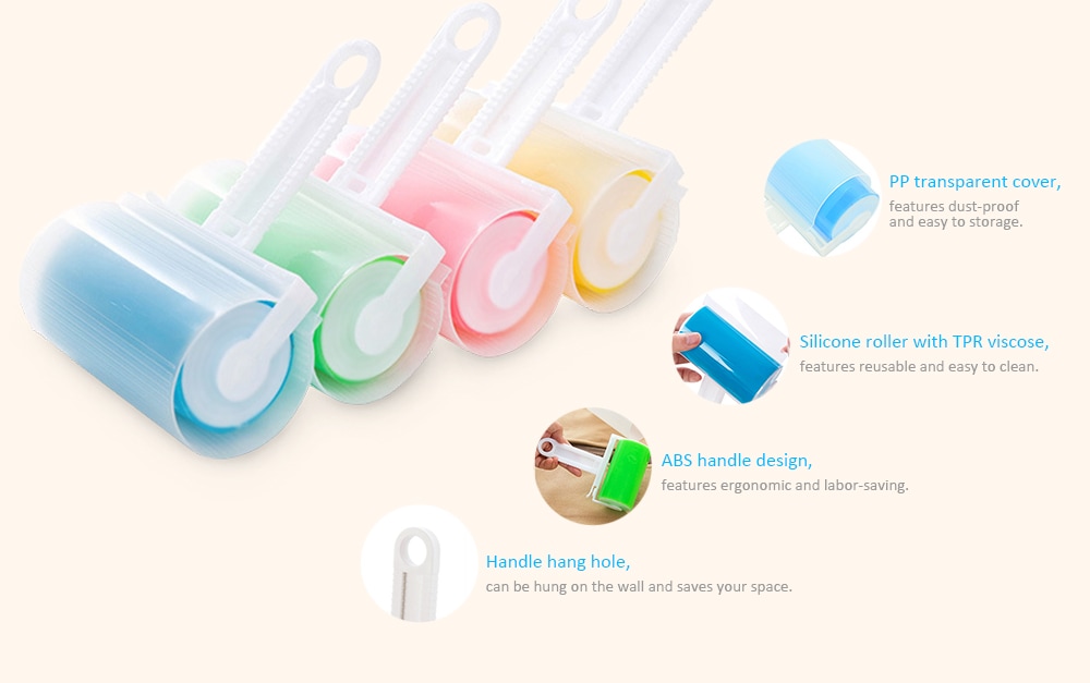 Washable Fluff Remover Pet Hair Sticky Picker Lint Roller- Day Sky Blue