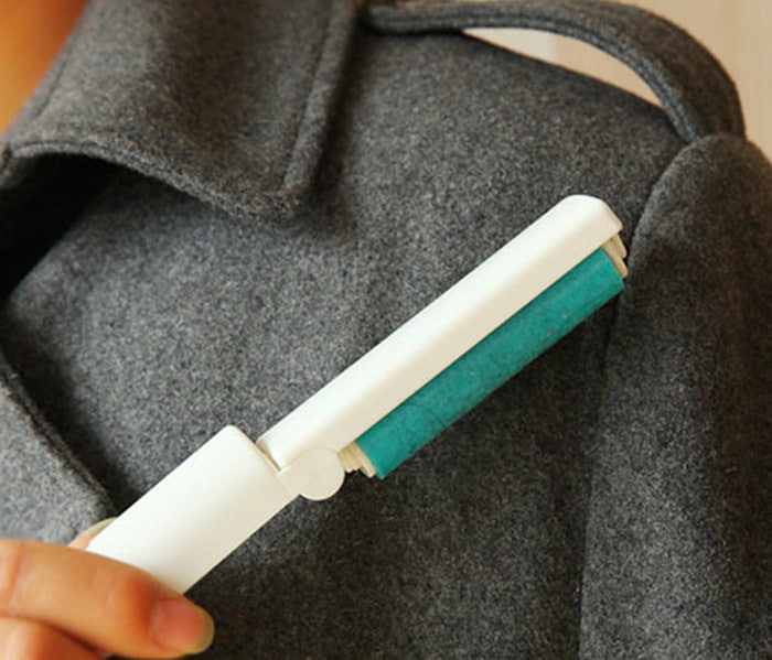 Portable Reusable Sticky Lint Roller Pet Hair Remover Dust Cleaner- White