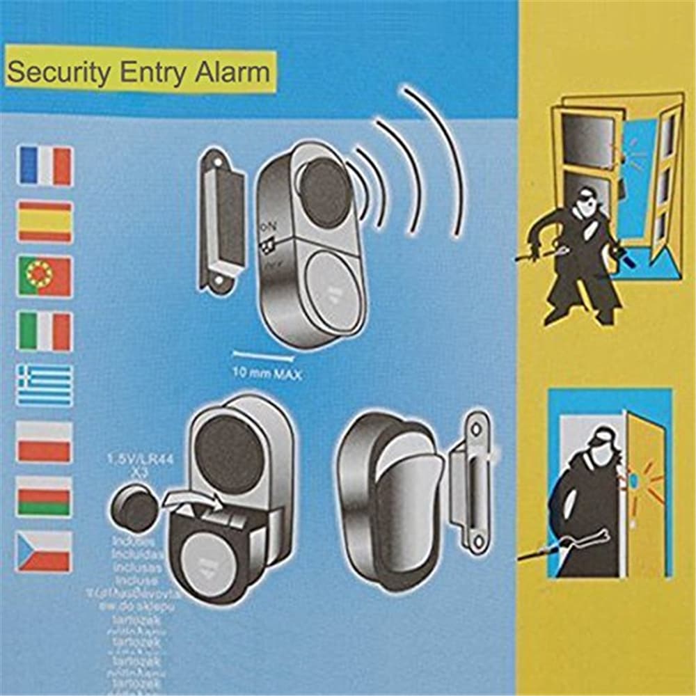 Wireless Entry Home Door Window Burglar Alarm With Safety Security ALARM System Magnetic Sensor- White 1Pc Wireless Entry Home Door Window Burglar Alarm With Safety Security ALARM System Magnetic Sensor- White 1Pc