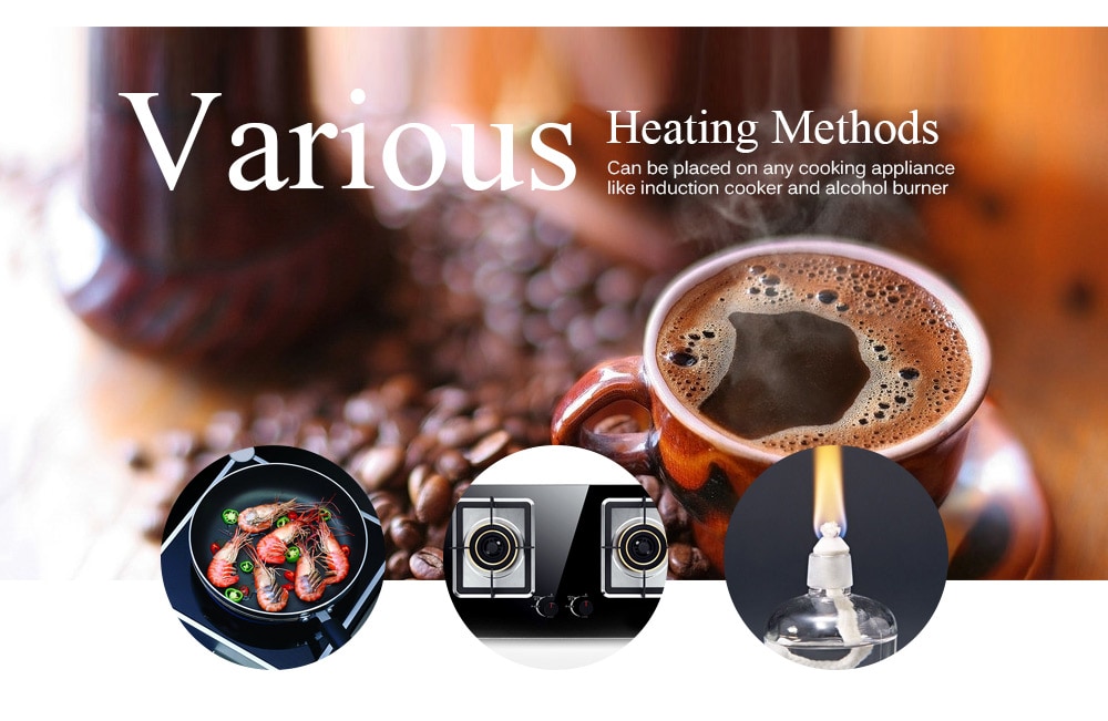 Stainless Steel Moka Coffee Pot Stovetop Espresso Maker- Silver 100ML