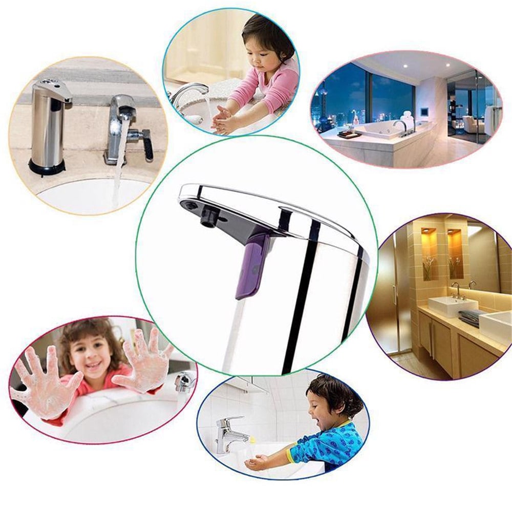 Stainless Steel Automatic Sensor Soap Liquid Dispenser- Silver