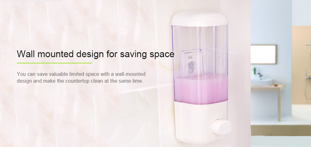 Wall-mounted Liquid Soap Dispenser Lavatory Bath Shower Accessories- Milk White Size S