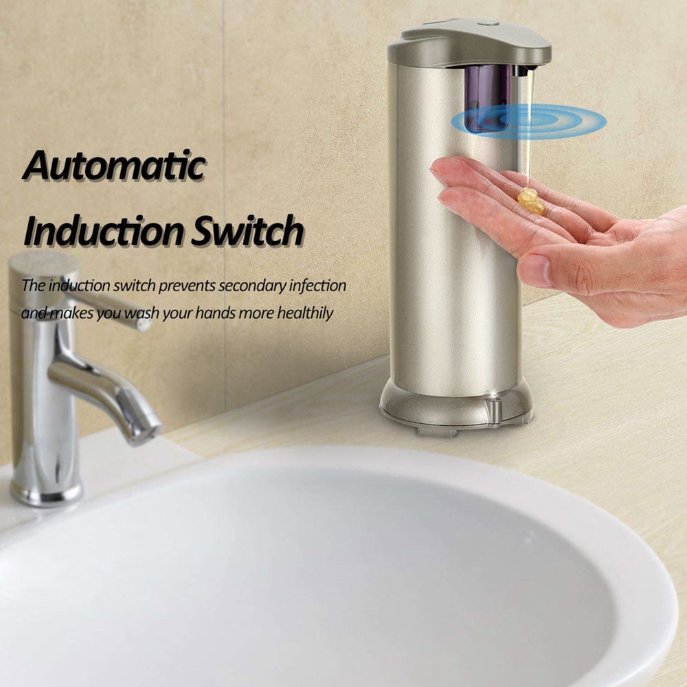 Smart Automatic Infrared Sensor Stainless Steel Liquid Soap Dispenser- Champagne Gold