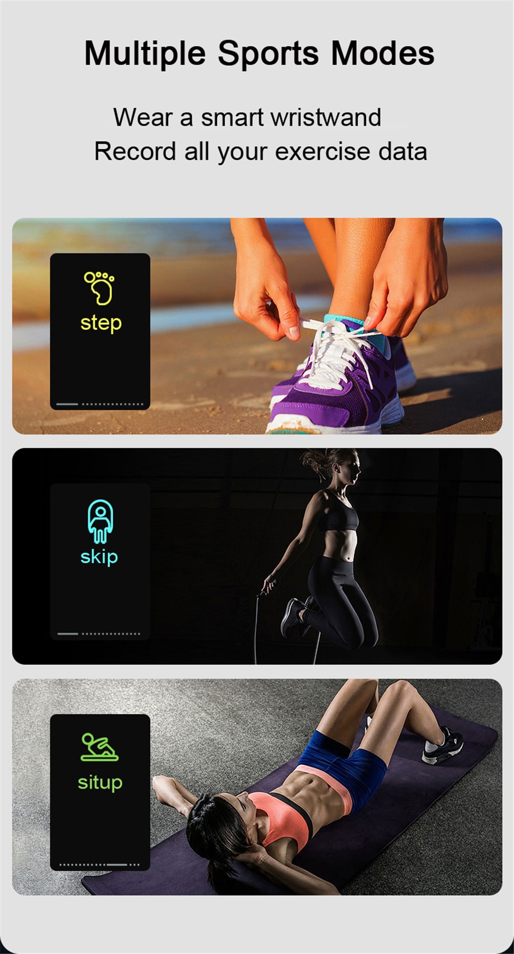 V5 M3PLUS Intelligent LED Color Screen Watch Sports Health Pedometer- Multi-B