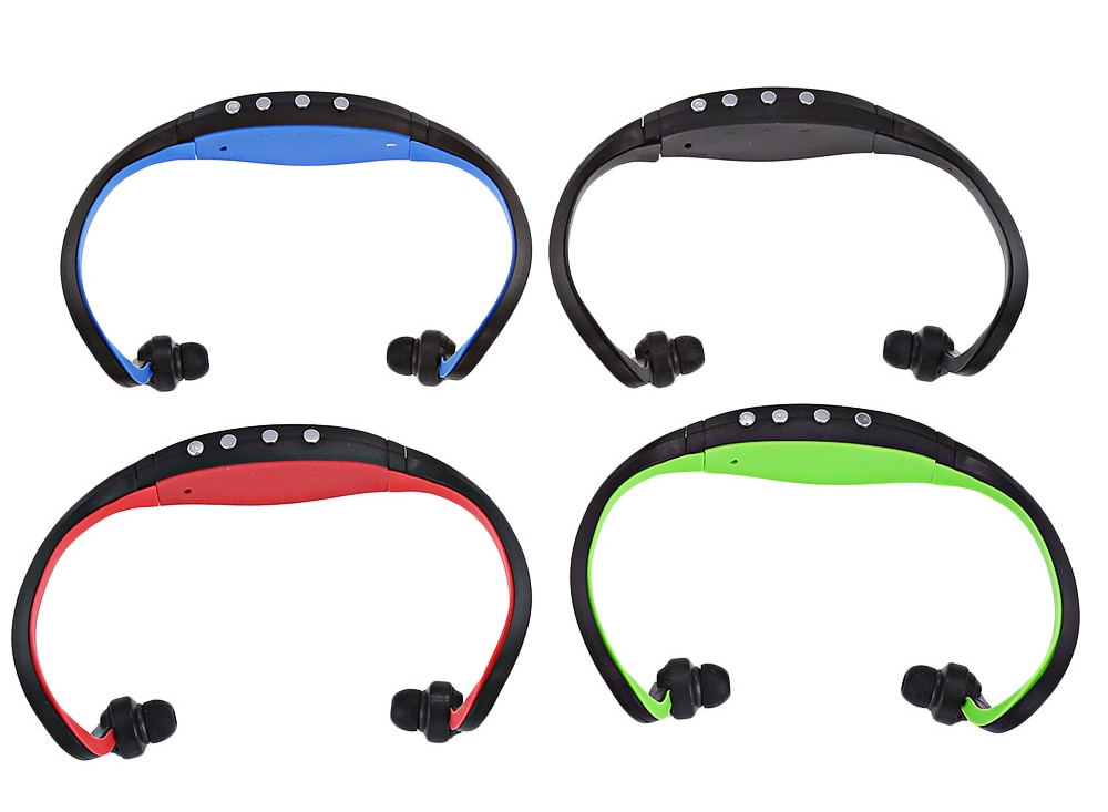 Portable Stereo Sport MP3 Player Support TF Card FM Radio- Green