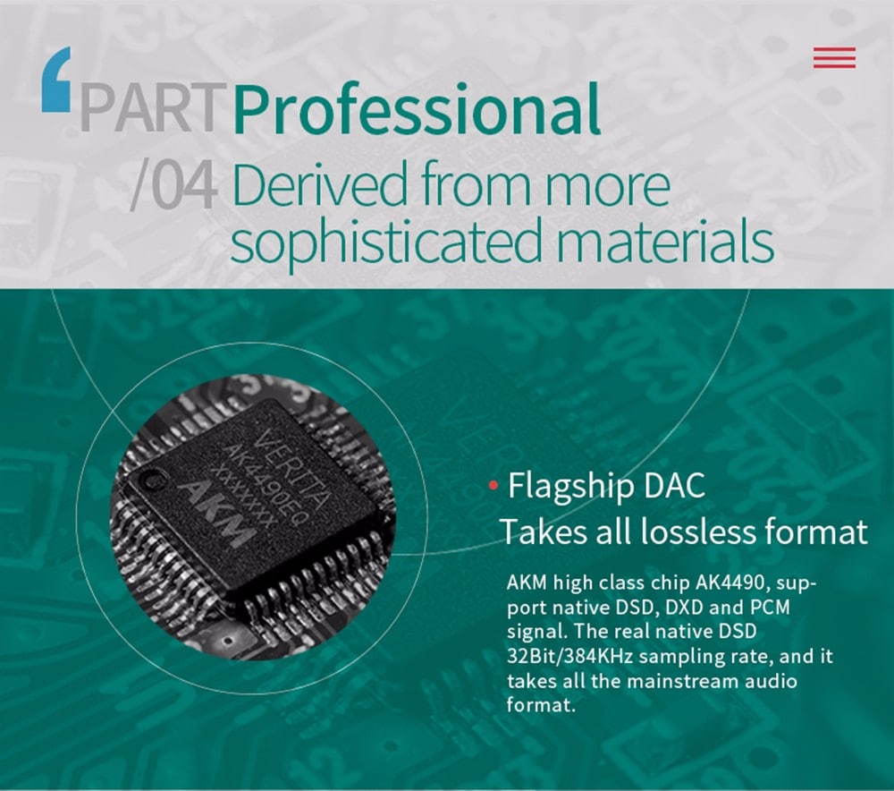 XDUOO XD - 10 Poke AK4490 DSD256 32Bit / 384KHz Decoding Portable USB DAC Headphone Amplifier- Baby Blue