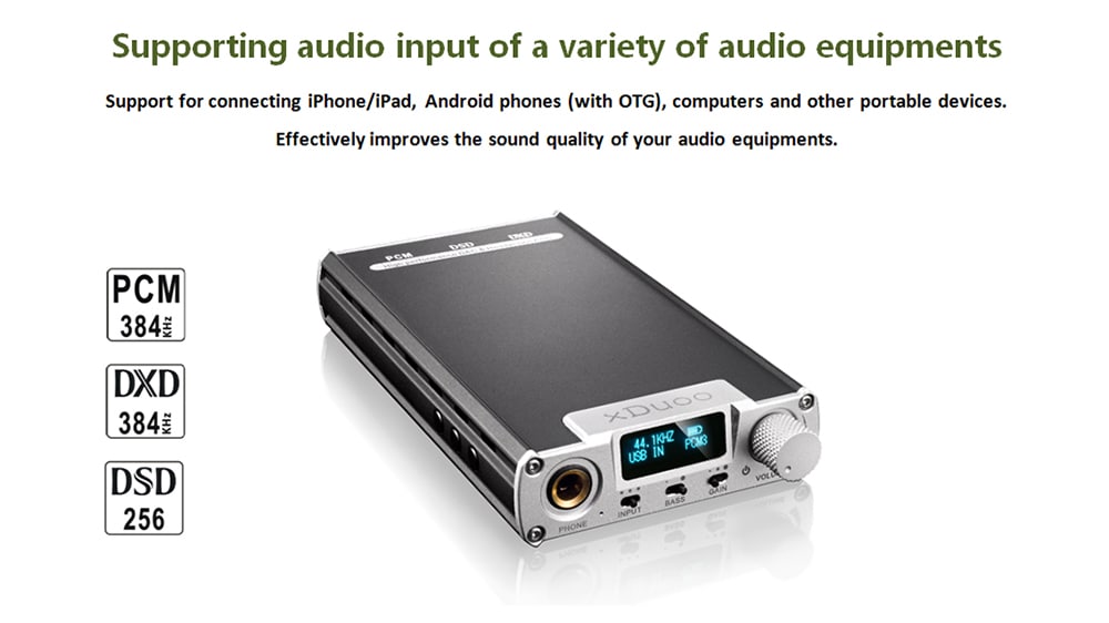 XDUOO XD - 05 High Performance Portable Decoding Headphone Amplifier- Silver