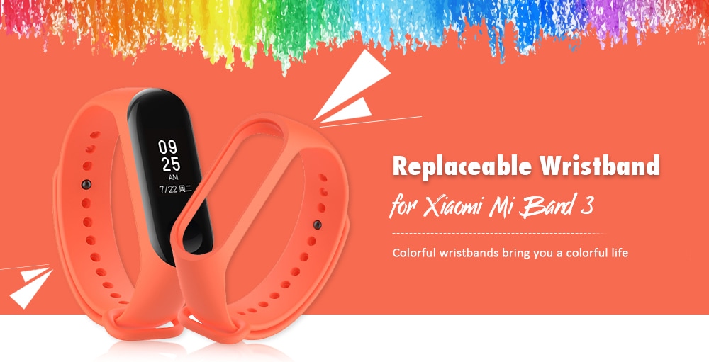 Silicone Smart Watch Strap for Xiaomi Miband 3- Tiffany Blue