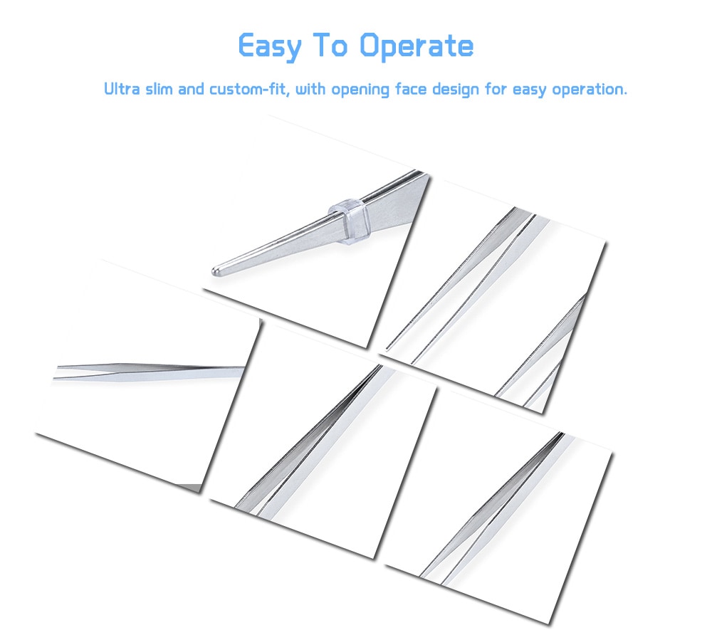 Tip Pointed Stainless Steel Tweezers 2PCS- Silver