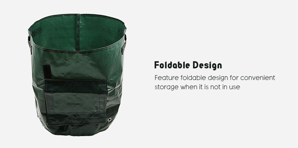 Potato Planting Vegetable Bag Simple Gardening PE Barrel- Medium Sea Green