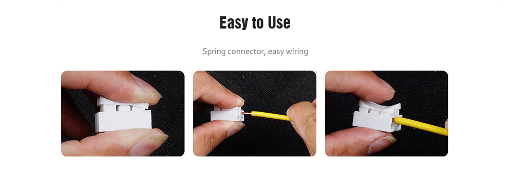 Press Type Fast 2 Bit CH-2 Wire Connectors CH Terminal Fire Retardant Socket 30pcs- White 30pcs