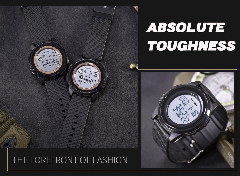 Sanda Fashion Lovers LED Movement Waterproof Digital Watches- Multi-A