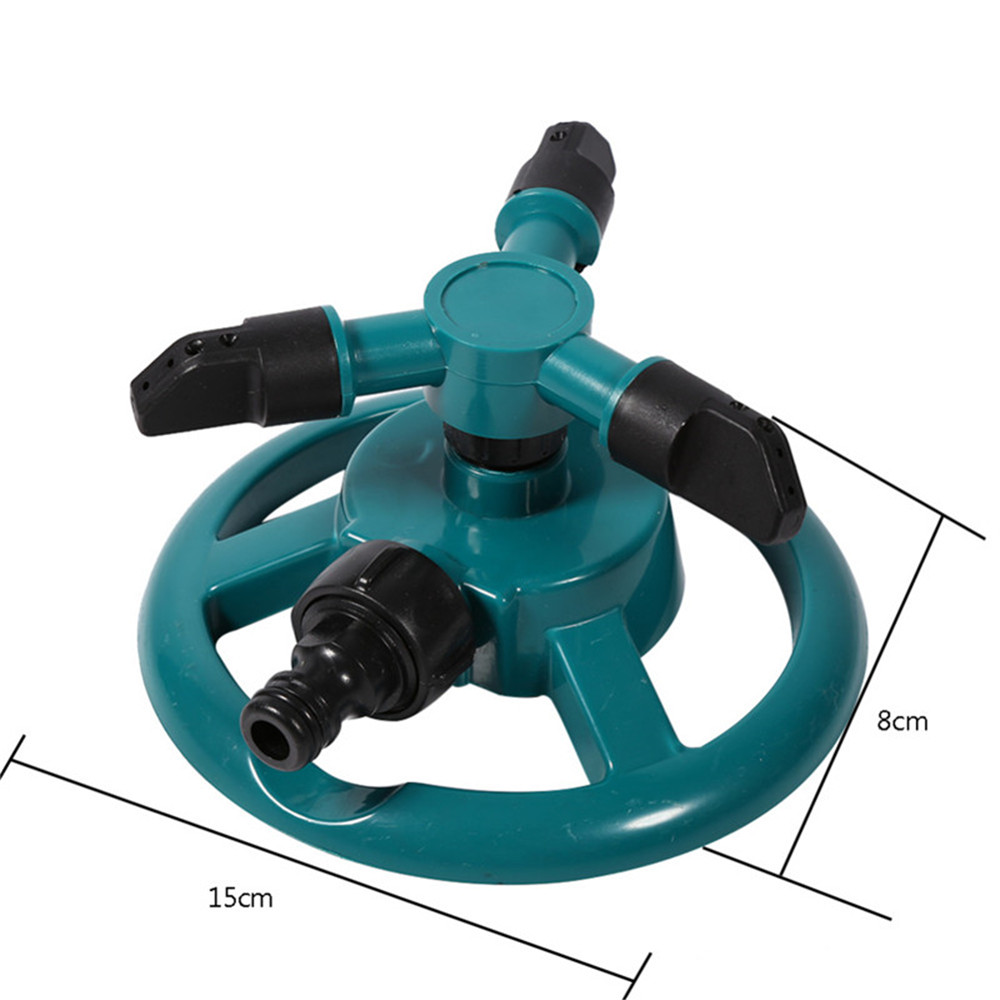 Three Arm Garden Sprinkler Watering Head Lawn 3 Nozzle- Greenish Blue