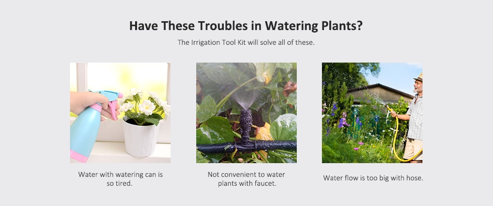 DIY Drip Irrigation Tool Kit Eco-friendly Watering System Set for Garden Plant Flower - Multi