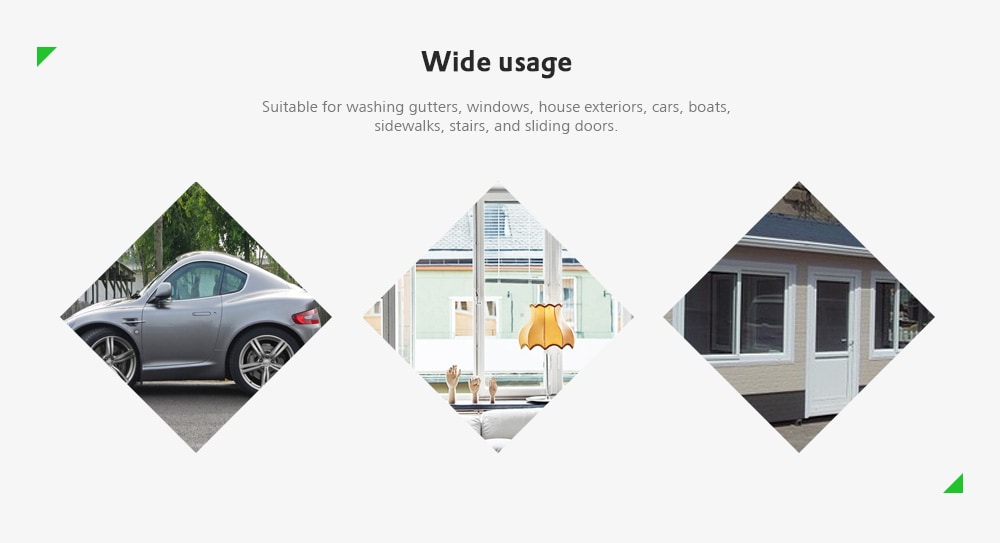 Wegarden Multifunctional 7-pattern Plastic Watering Nozzle Car Washing Garden Water Gun Spray- Emerald