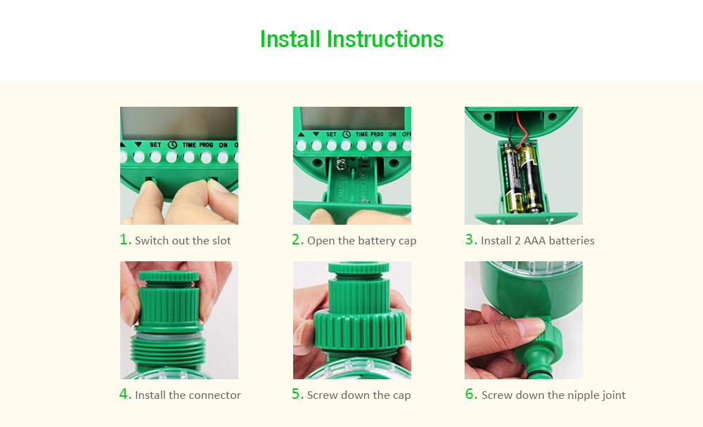 Smart Automatic Intelligent Watering Timer Irrigation Controller- Green
