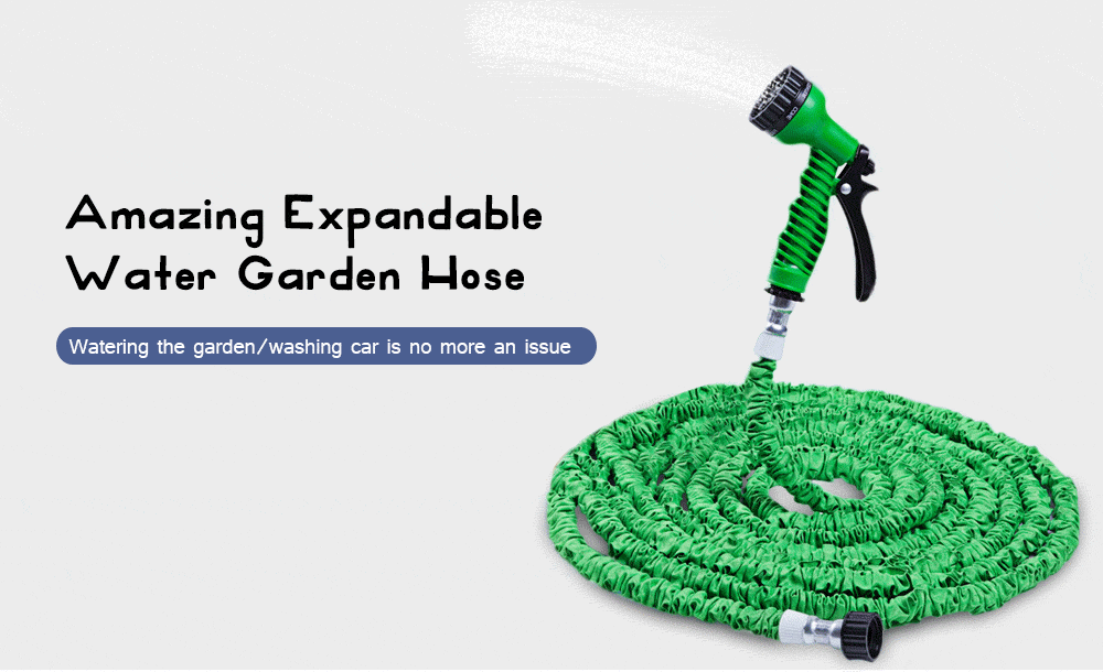 RY - 951 125FT 7 Modes Expandable Garden Water Hose Pipe with Spray Gun- Blue