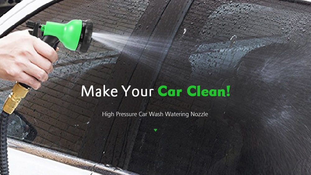 8-Mode Garden Magic Water Spray Head Adjustable Pipe Nozzle- Kelly Green