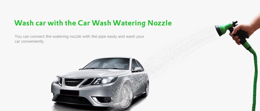 8-Mode Garden Magic Water Spray Head Adjustable Pipe Nozzle- Kelly Green