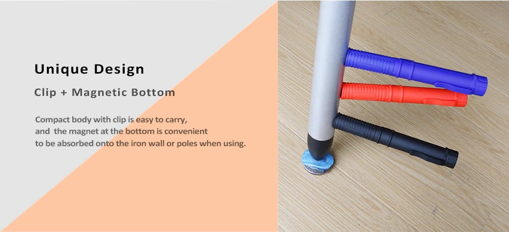 Portable Mini LED Multifunction Flashlight COB Hand Torch Lamp for Inspection / Maintenance- Red