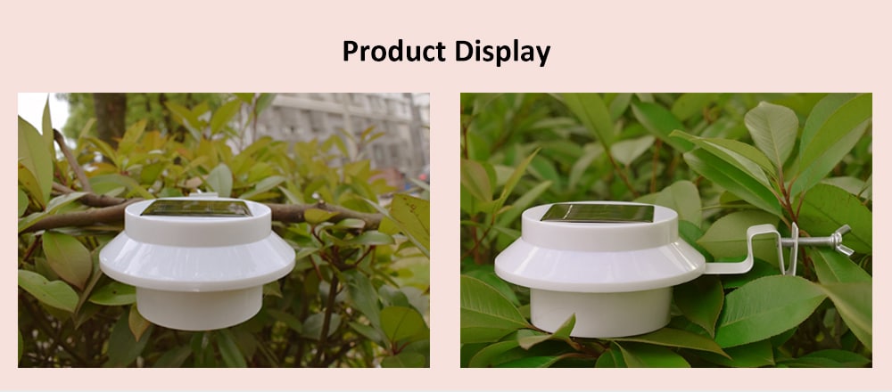 Solar Fence Light LED Waterproof Sink Lamp Garden Landscape Lighting Tool- Cool White