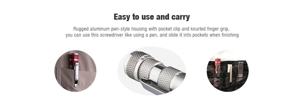 TP-3011 8 in 1 Multi Portable Pen Shaped Screwdriver Set  8 Bits Interchangeable Alloy Steel Hardware- Black